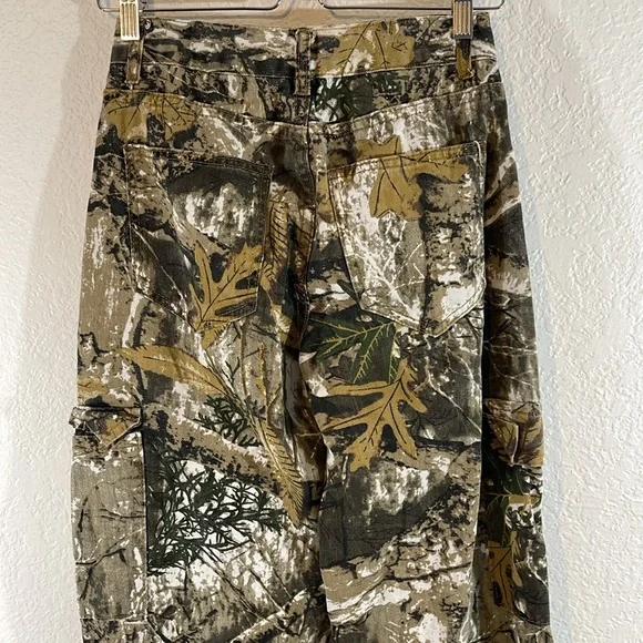 SHEIN Camouflage Cargo Denim Jeans Allover Print Tall Size Small - Picture 6 of 12